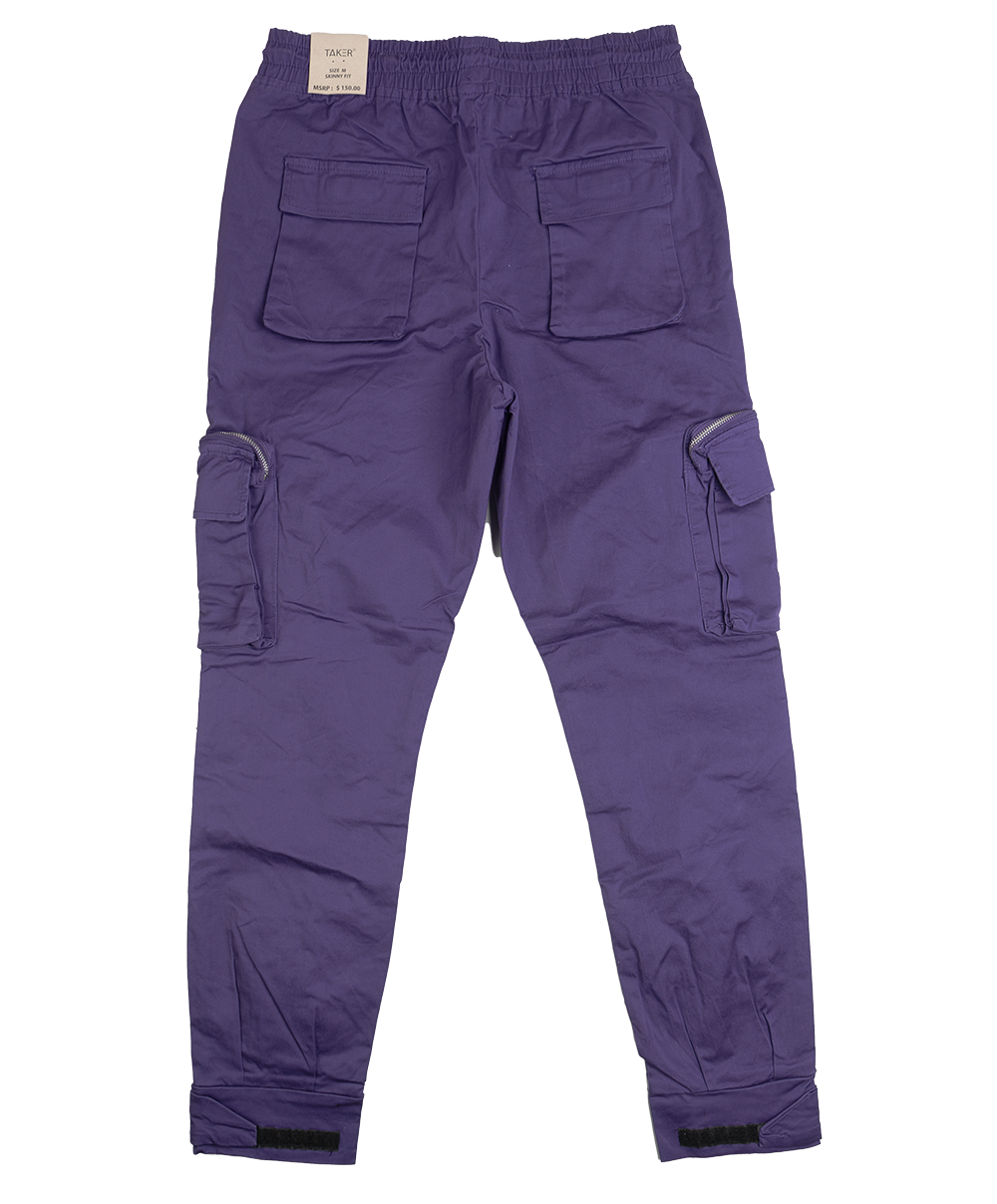 TAKER CARGO JOGGER PANTS PURPLE - B2051