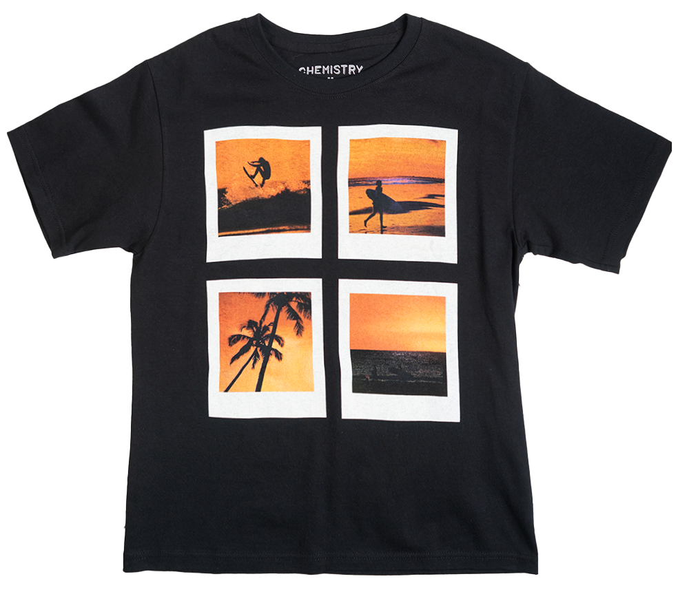 BOY'S GRAPHIC T-SHIRT BLACK - 3PLU93410BU-CO1