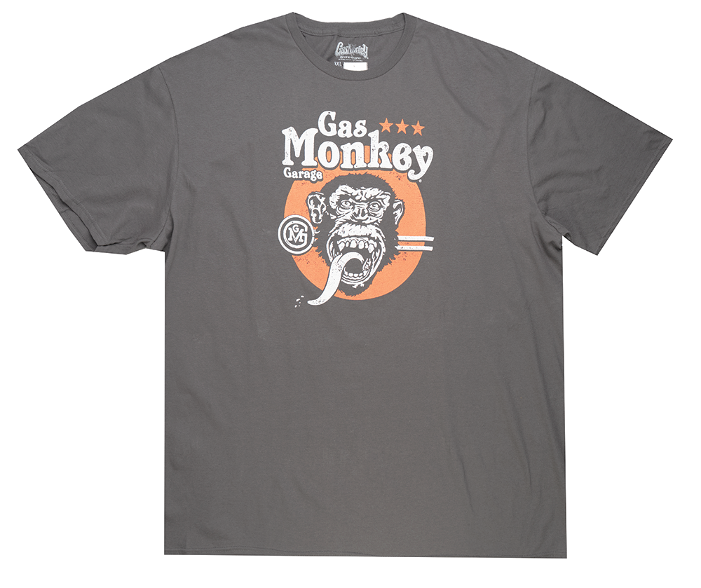 GAS MONKEY GARAGE T-SHIRT CHARCOAL - GMON0503