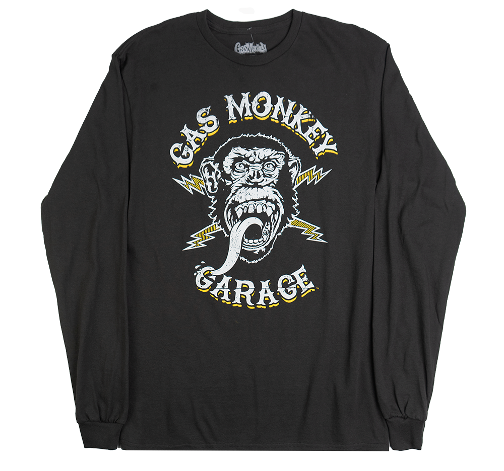 GAS MONKEY GARAGE L/S SHIRT BLACK - GMON0445