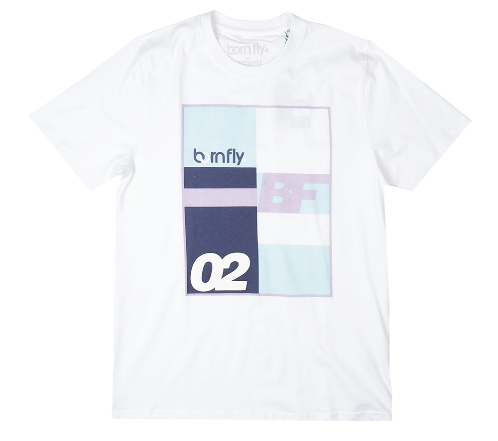 BORN FLY BOX LOGO T-SHIRT WHITE - 2306T4703