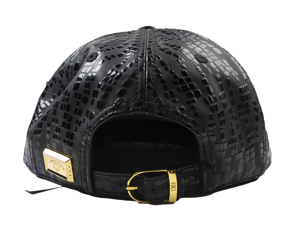 CAPITAL GAINS PATTERN STRAPBACK HAT BLACK - CG019