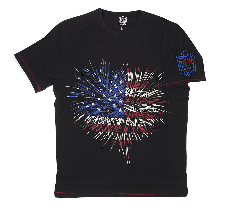 FEAR FIREWORKS T-SHIRT BLACK - NYF15-0405