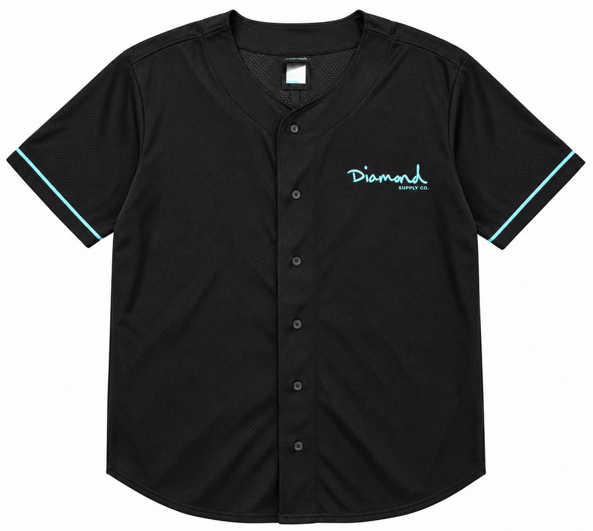 DIAMOND SUPPLY CO BASEBALL JERSEY BLACK - DMNDMAB018