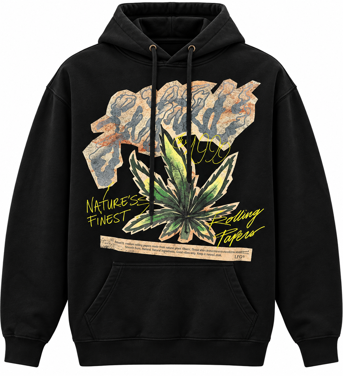 LRG GRAPHIC FLEECE HOODIE BLACK - L3STMLOXX