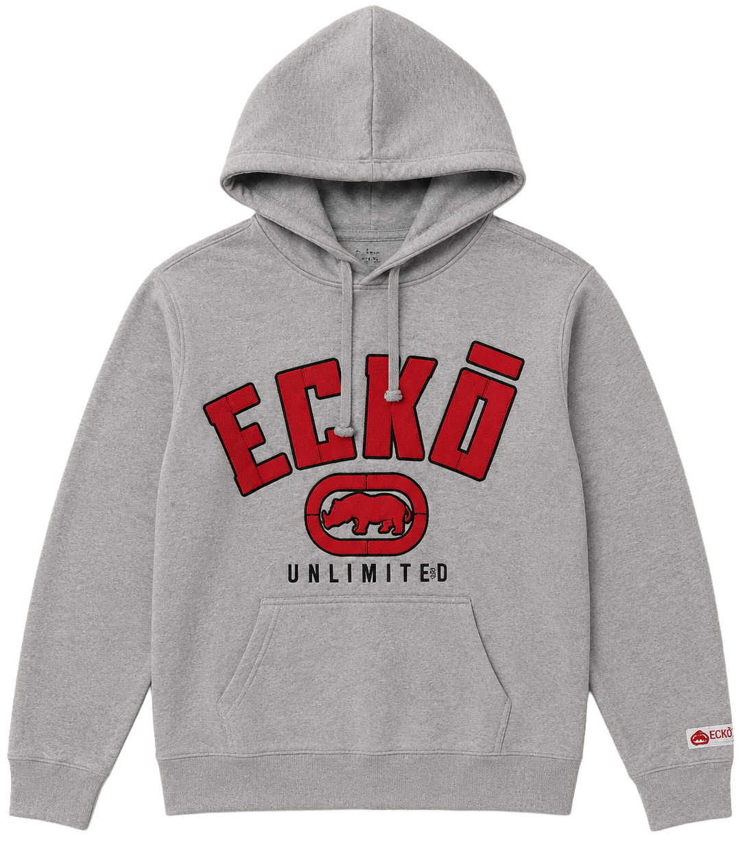 ECKO UNLTD FLEECE HOODIE GREY HEATHER - EO35H1520