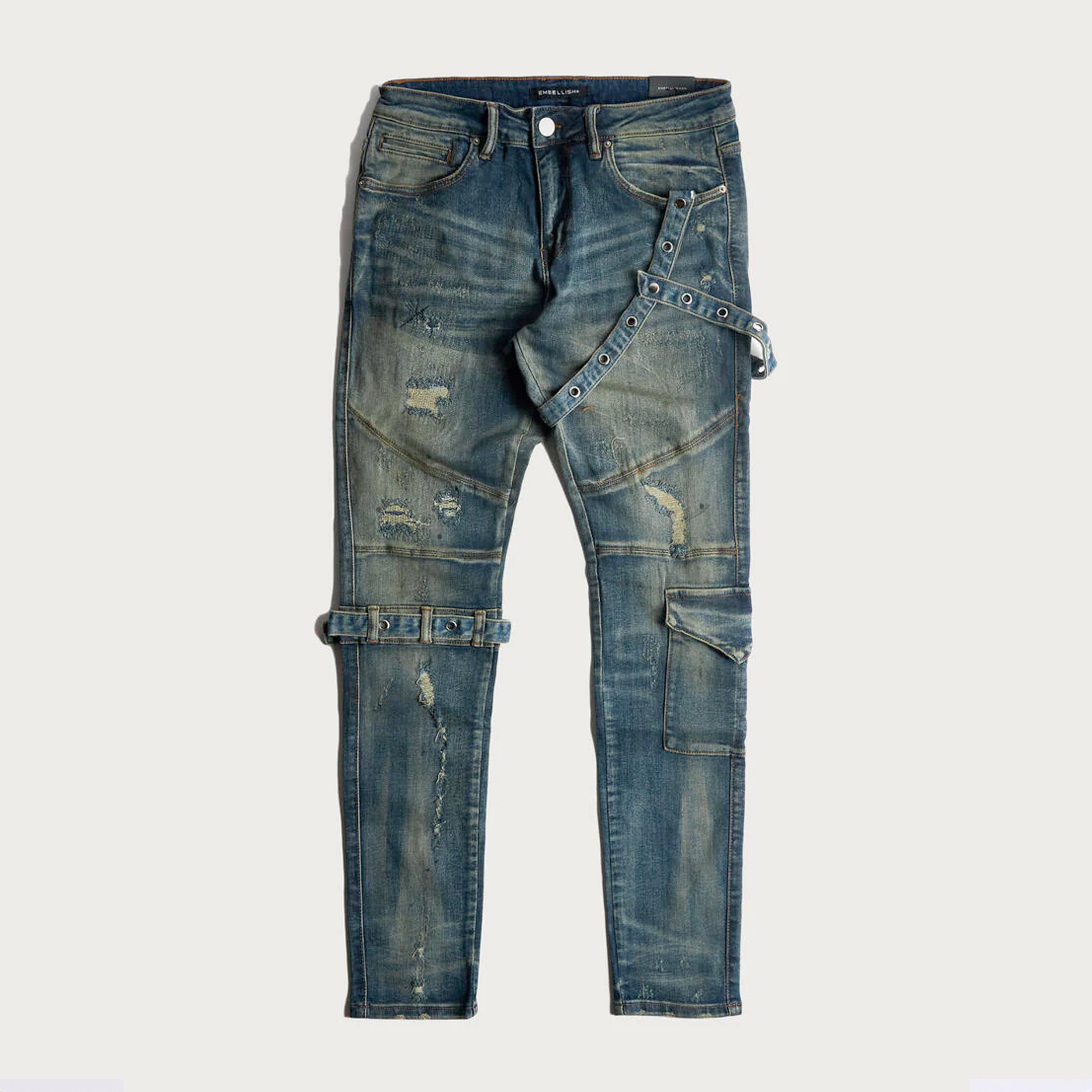 Wholesale Embellish Indigo Jeans for Sale - EMBSP122-107