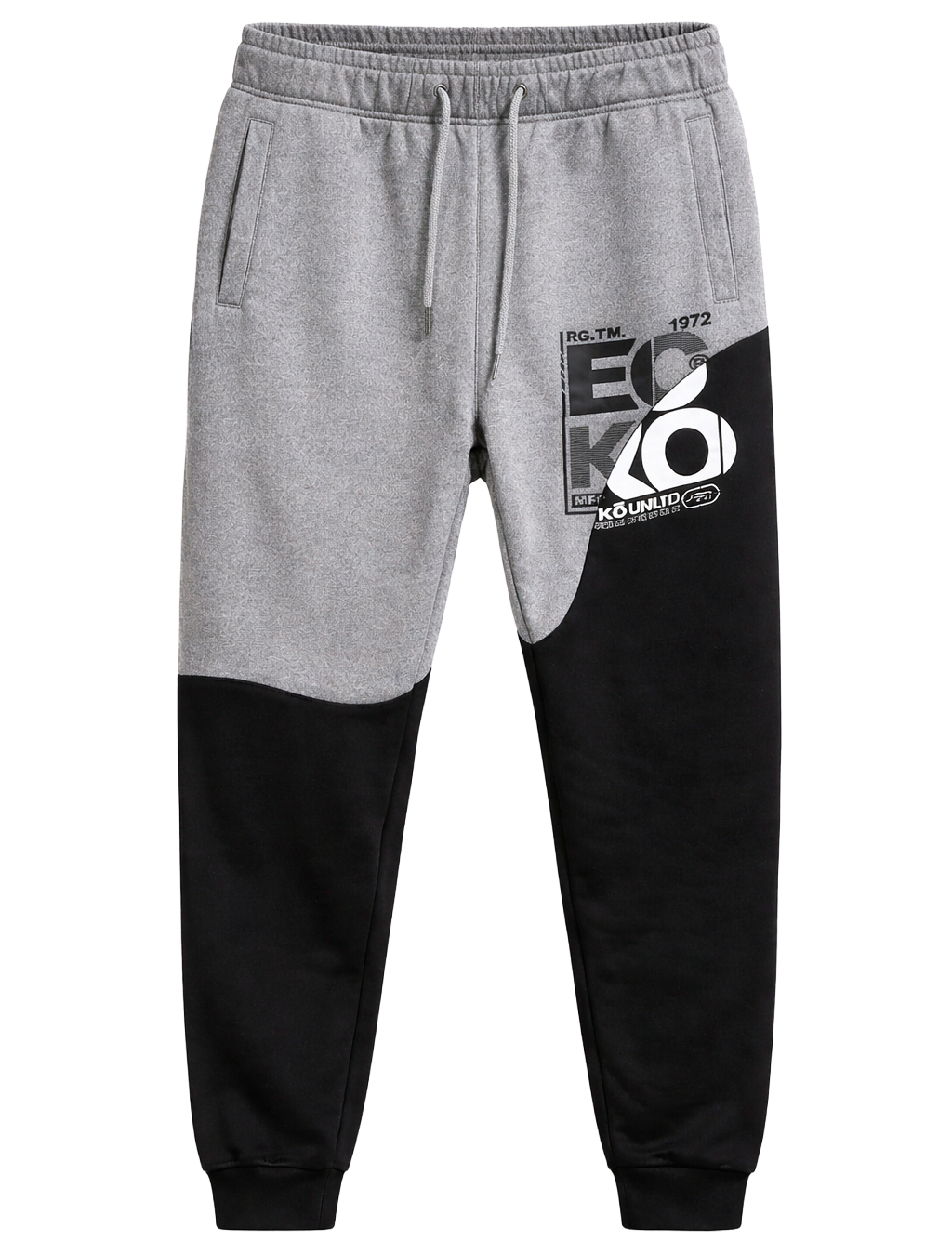 ECKO UNLTD JOGGER PANT BLACK GREY MARLED - EO14G1237B