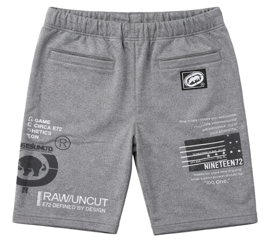 ECKO UNLTD FLEECE SWEAT SHORT GREY MARLED - EO14N375