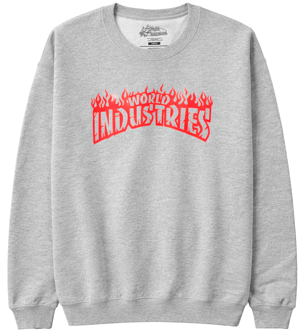 WORLD INDUSTRIES LOGO CREWNECK GREY - SW28004W