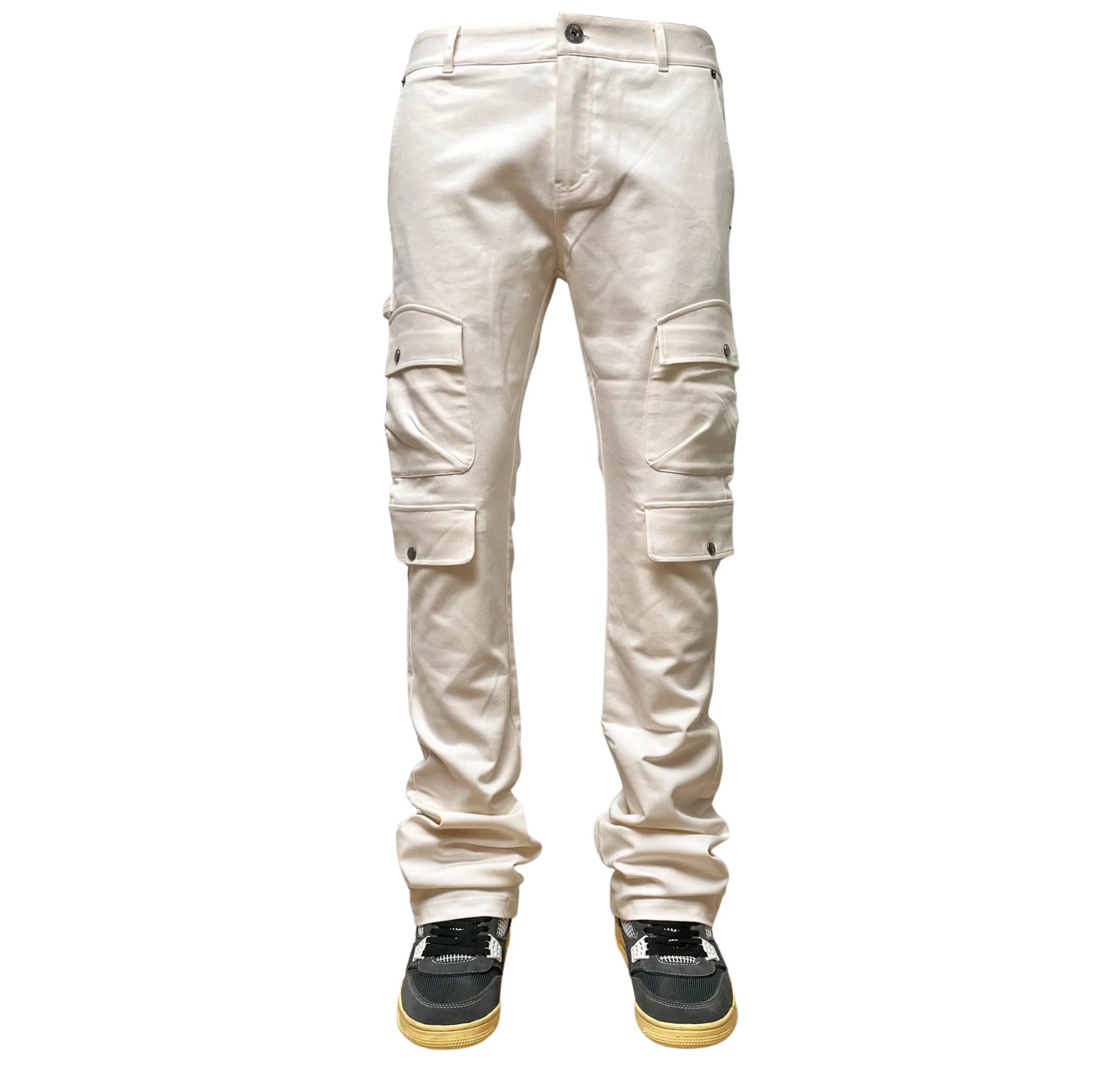 GENUINE TWILL STACK PANTS CREAM - GN165