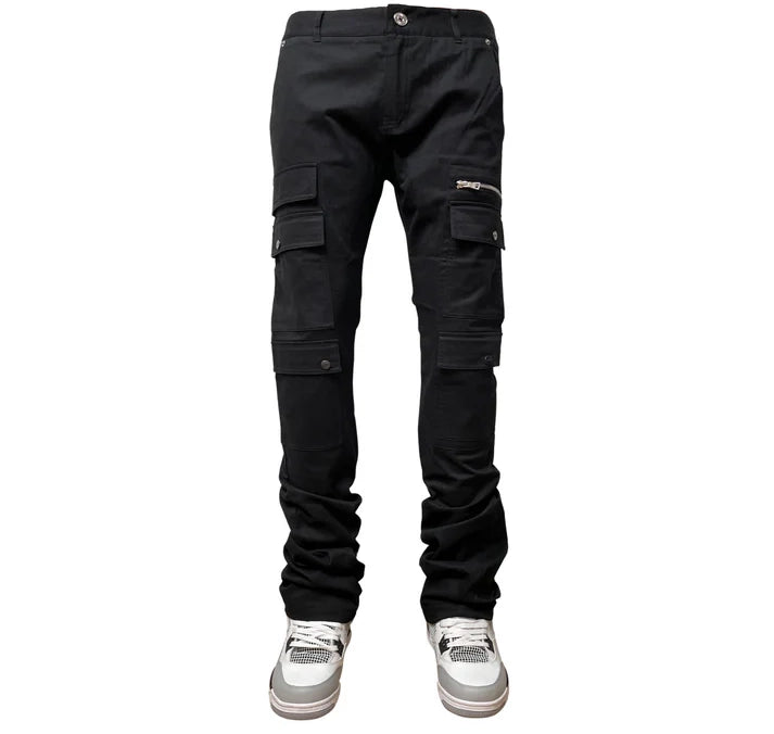 GENUINE TWILL STACK PANTS BLACK - GN166