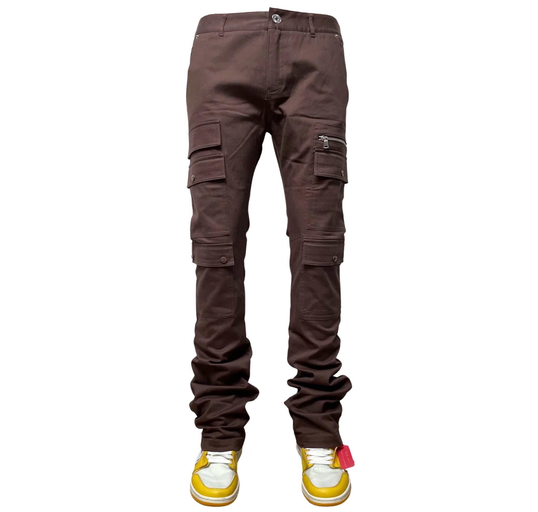 GENUINE TWILL STACK PANTS BROWN - GN166