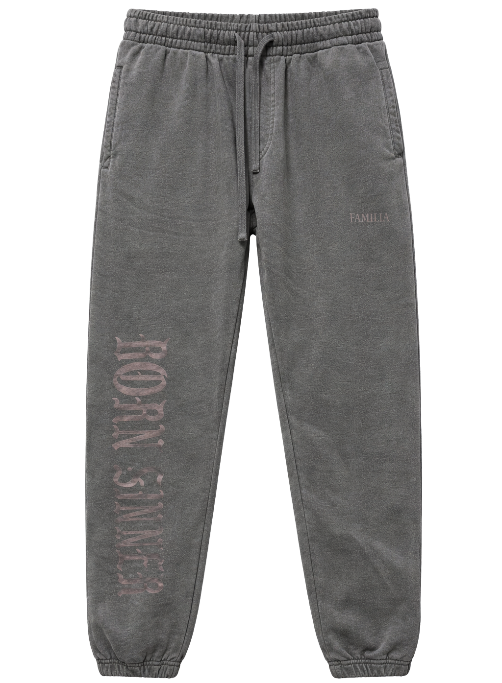 LA FAMILIA GRAPHIC JOGGER PANTS STEEL GREY - LFSP24KB001