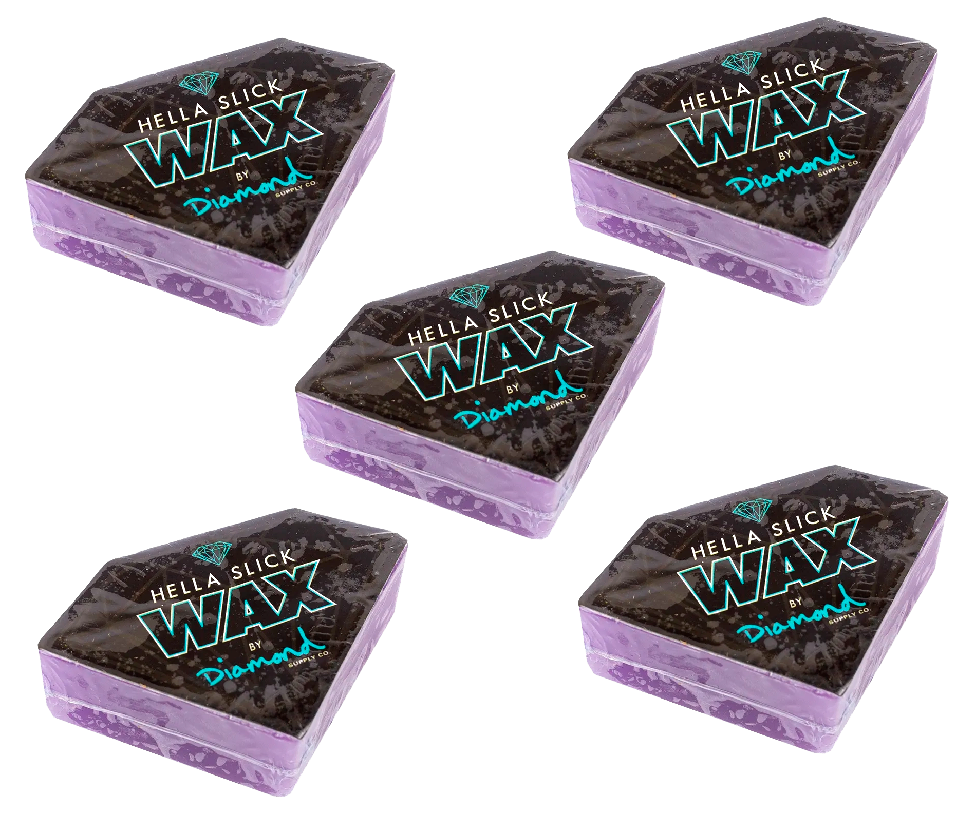 DIAMOND SUPPLY CO 5 PACK MINI SKATE WAX PURPLE - HELLA SLICK