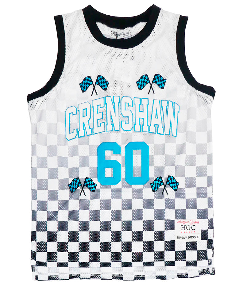 HEADGEAR CRENSHAW NIPSEY BASKETBALL JERSEY WHITE - HGA065-BJ-11
