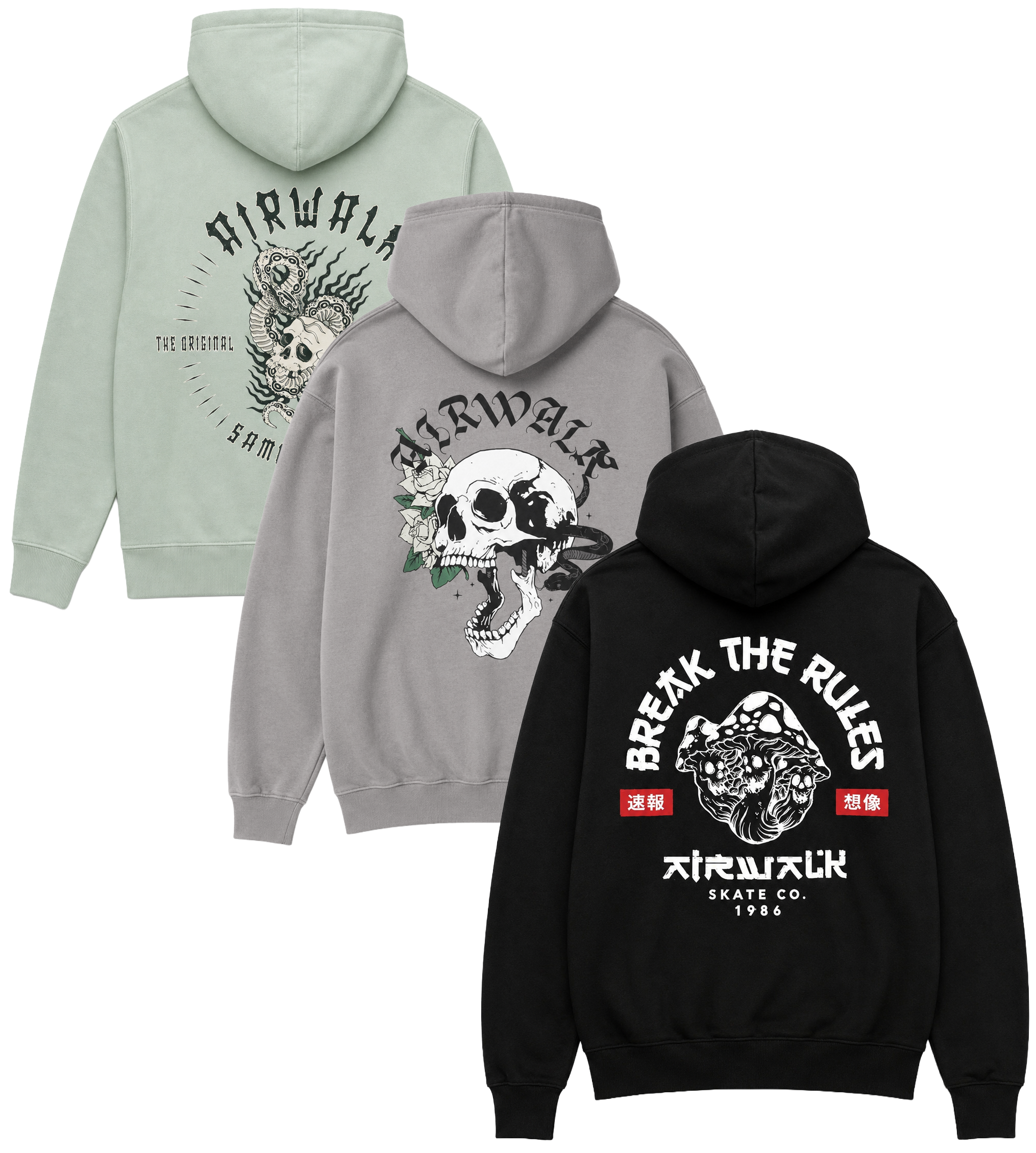 AIRWALK ASSORTED GRAPHIC HOODIE ASST - AWHDA