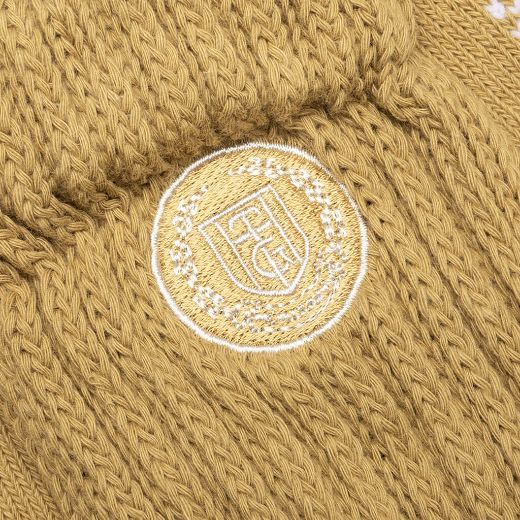 HONOR THE GIFT LOOSE KNIT SOCKS MUSTARD - HTG220381