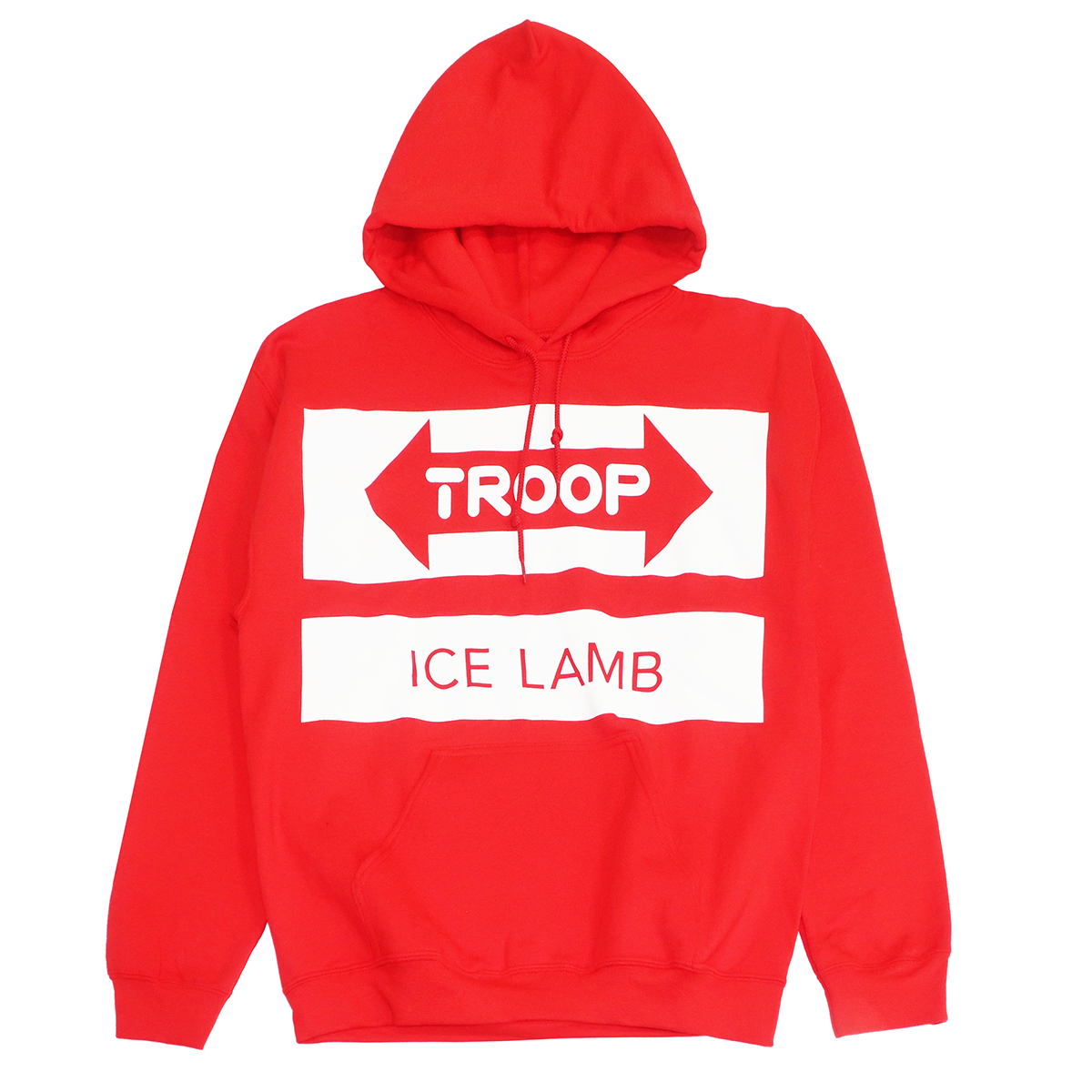 TROOP ICE LAMB HOODIE RED - TP173775
