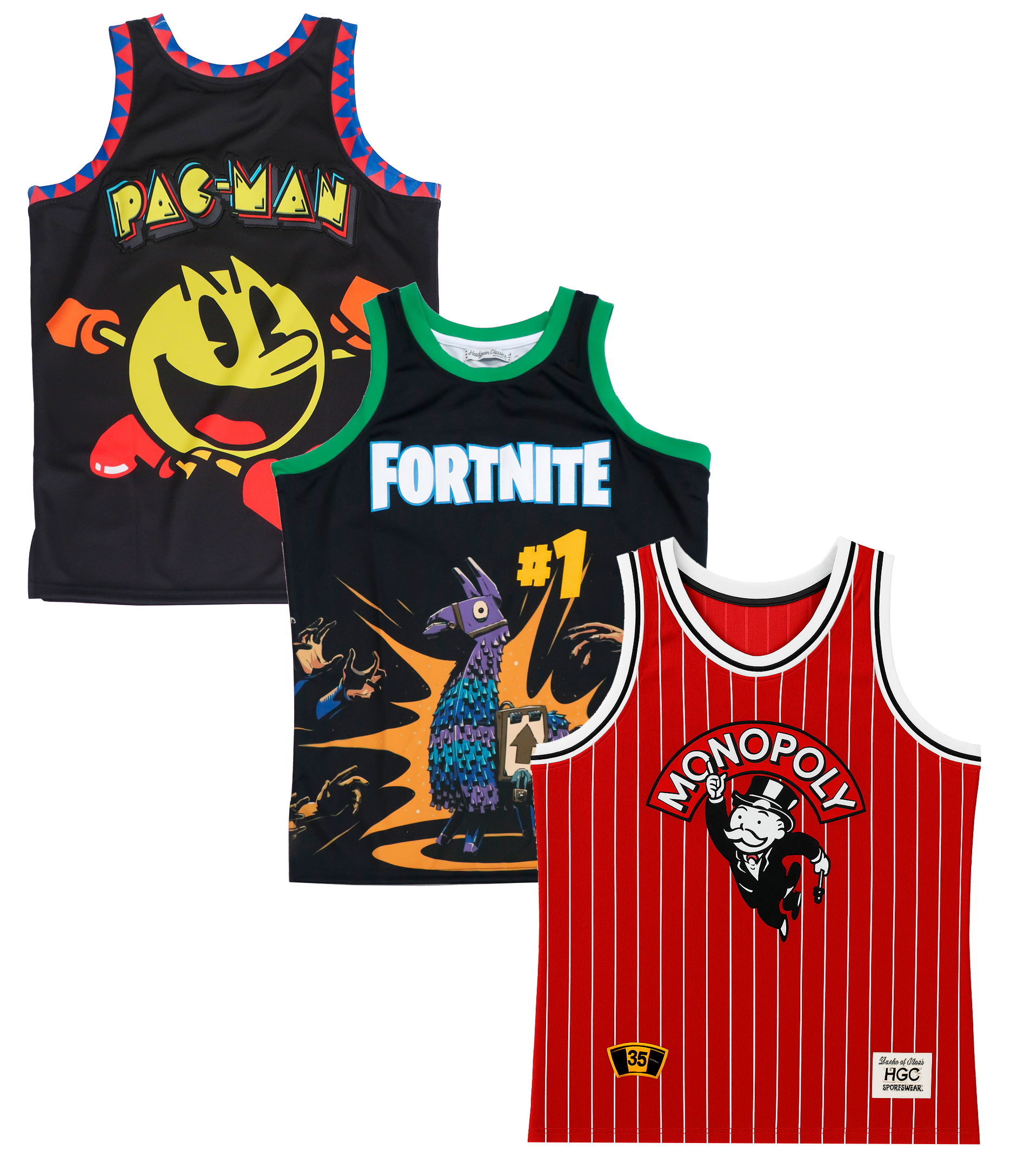HEADGEAR VIDEO GAMES ASSORTED BASKETBALL JERSEY ASST - HGC-BBJ-VDG