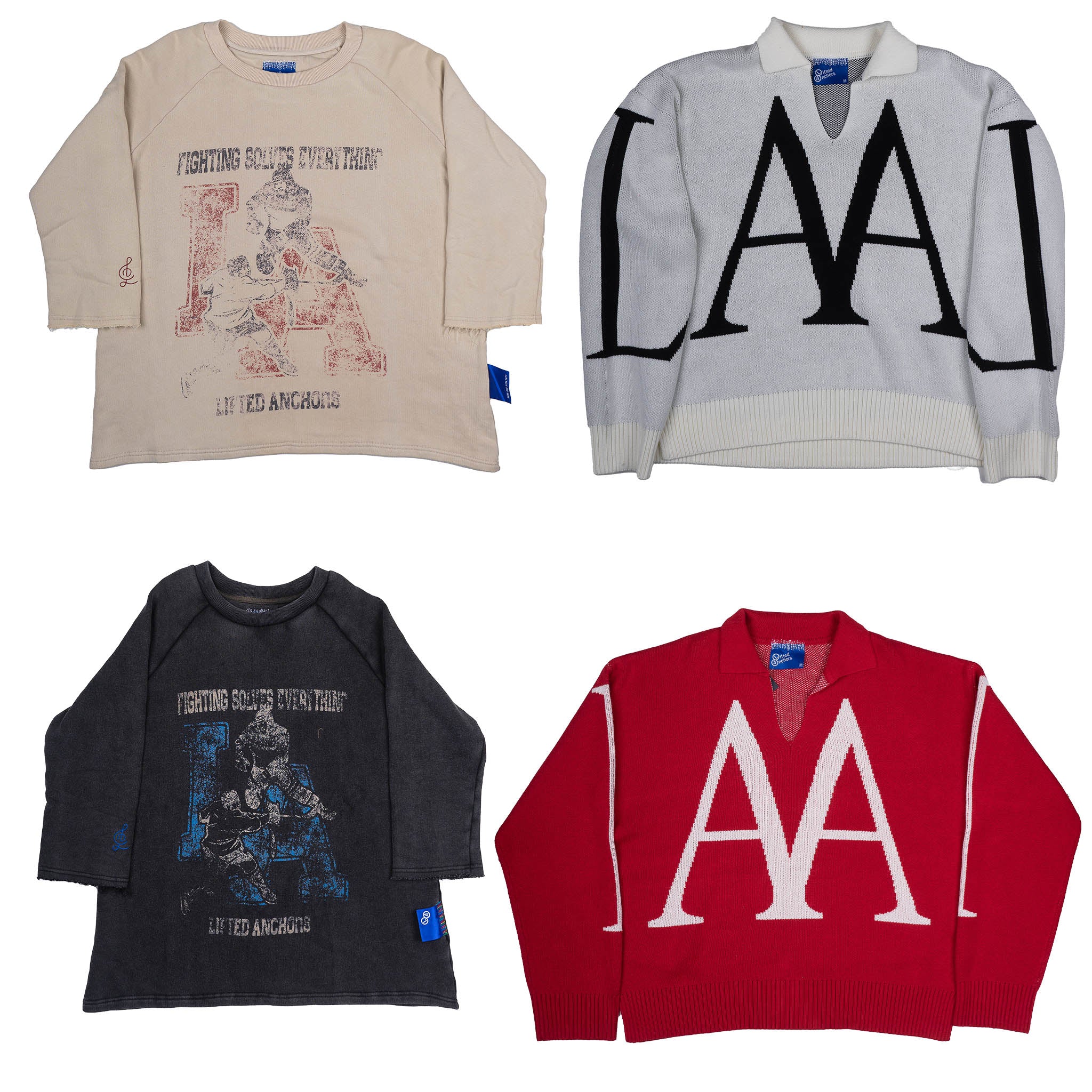 LIFTED ANCHOR CREWNECK ASSORTED - LACN01
