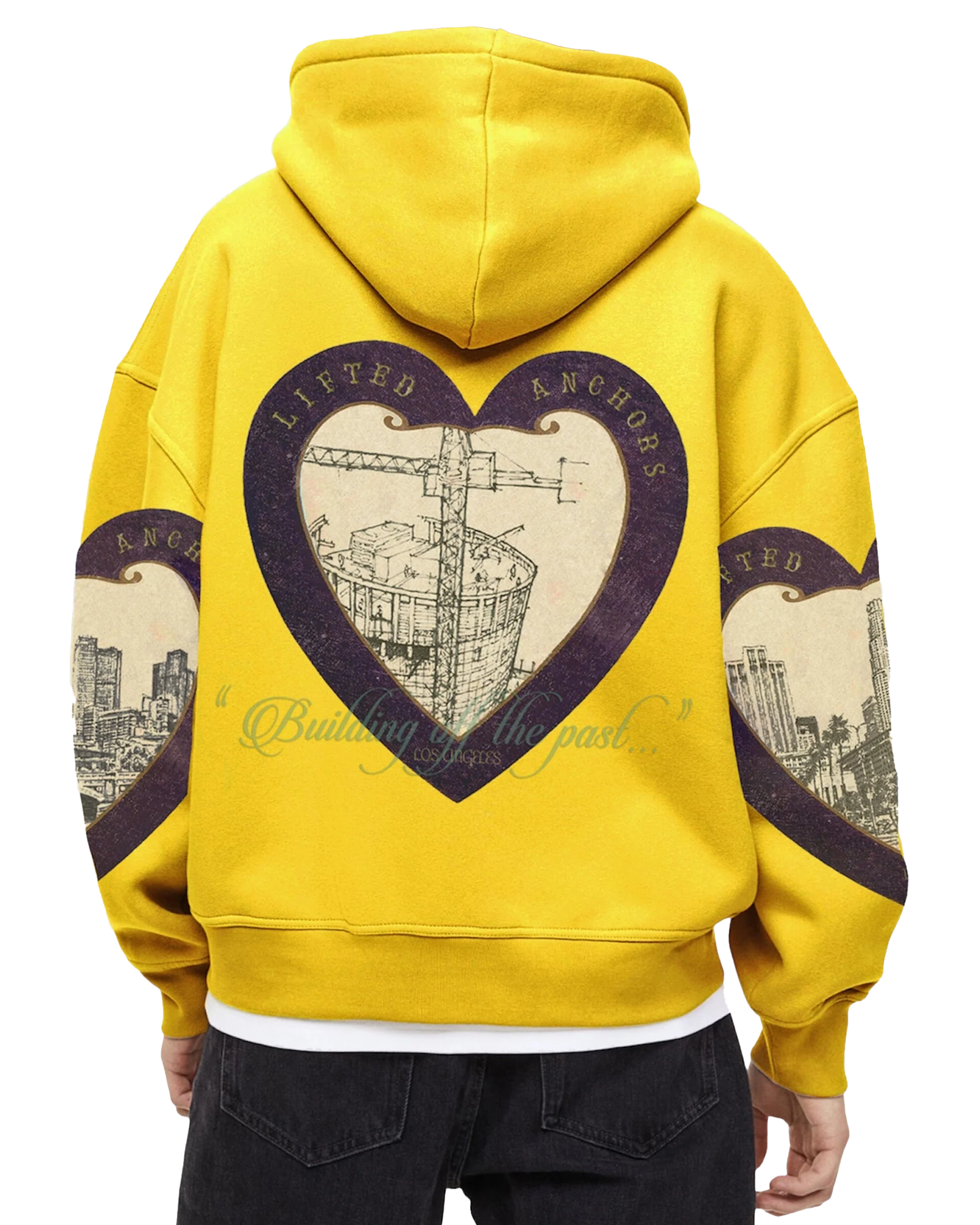 LIFTED ANCHOR HOODIE JACKET GOLDEN ROD - LAHL23-7