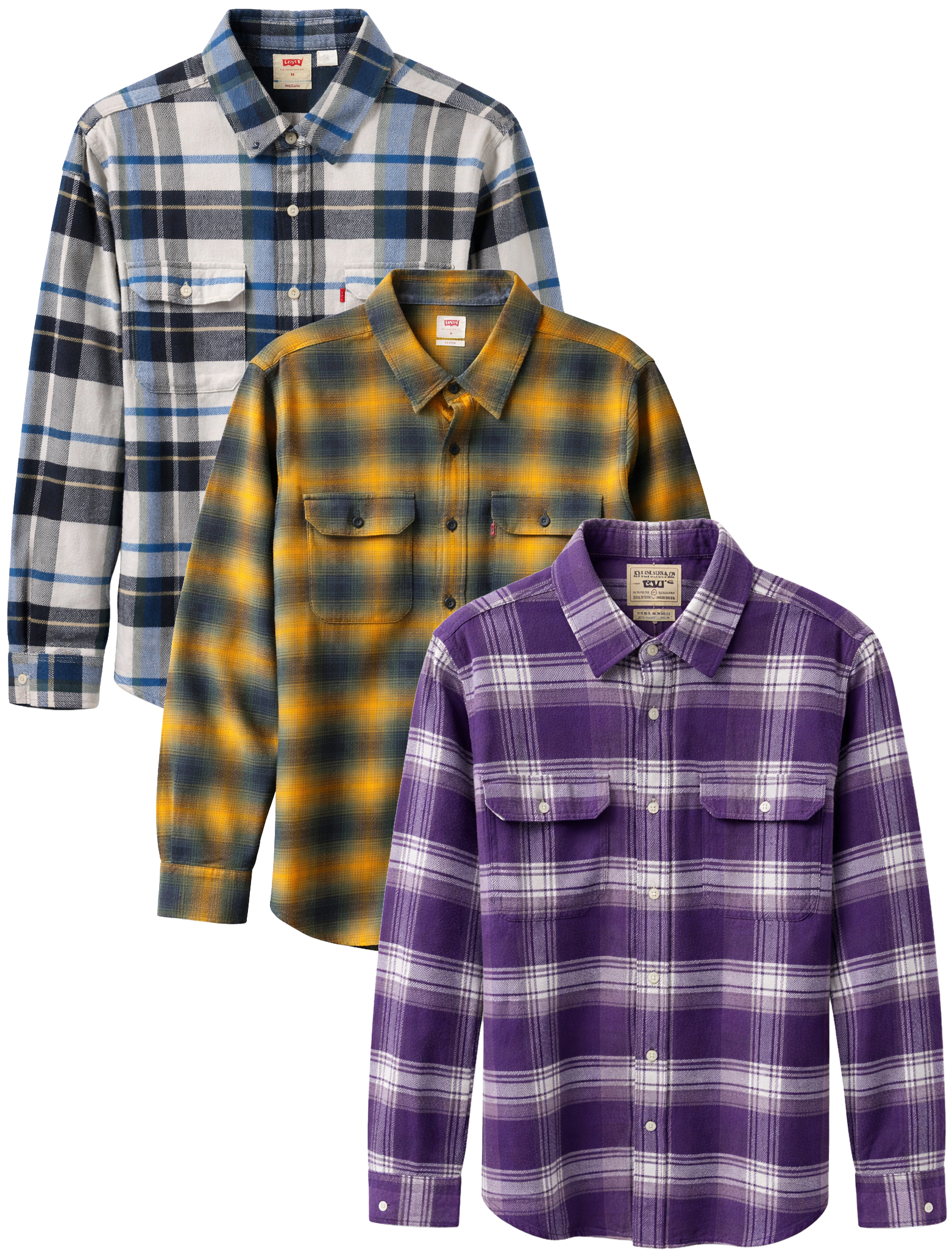 LEVIS ASSORTED FLANNEL B/D SHIRTS ASST - LVSFL26