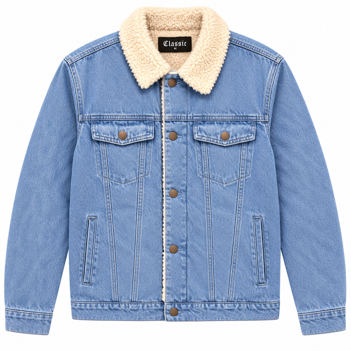 CLASSIC SHERPA DENIM JACKET LT BLUE - MJ3010302