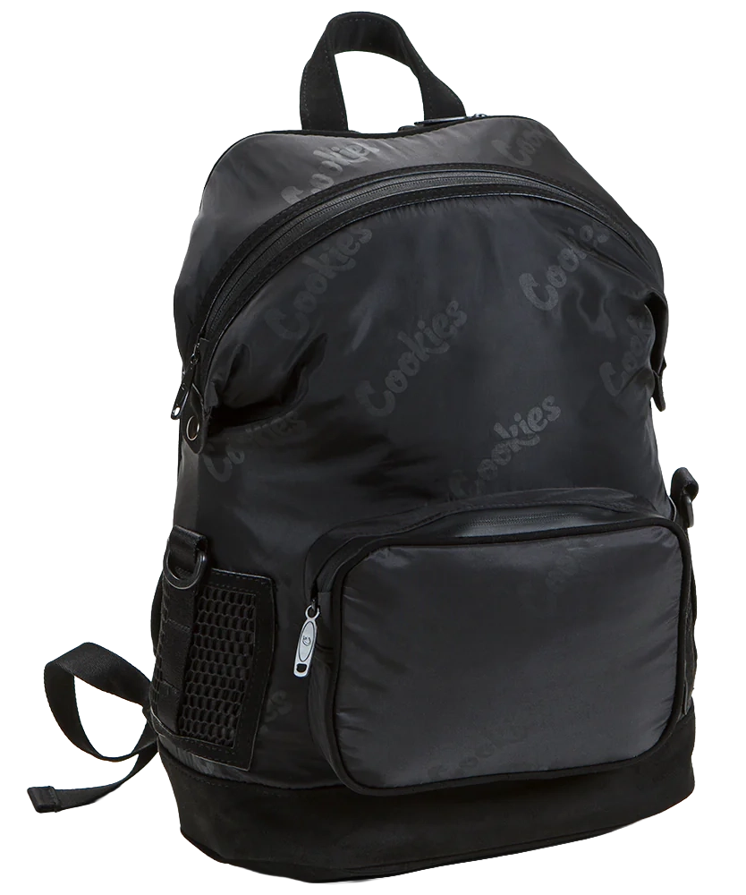 COOKIES SATIN SMELL PROOF BACKPACK BLACK - LUXE
