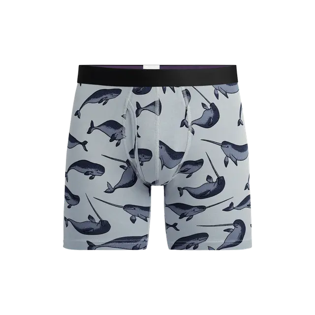 ME UNDIES BOXERS BLUE - NARWHAL