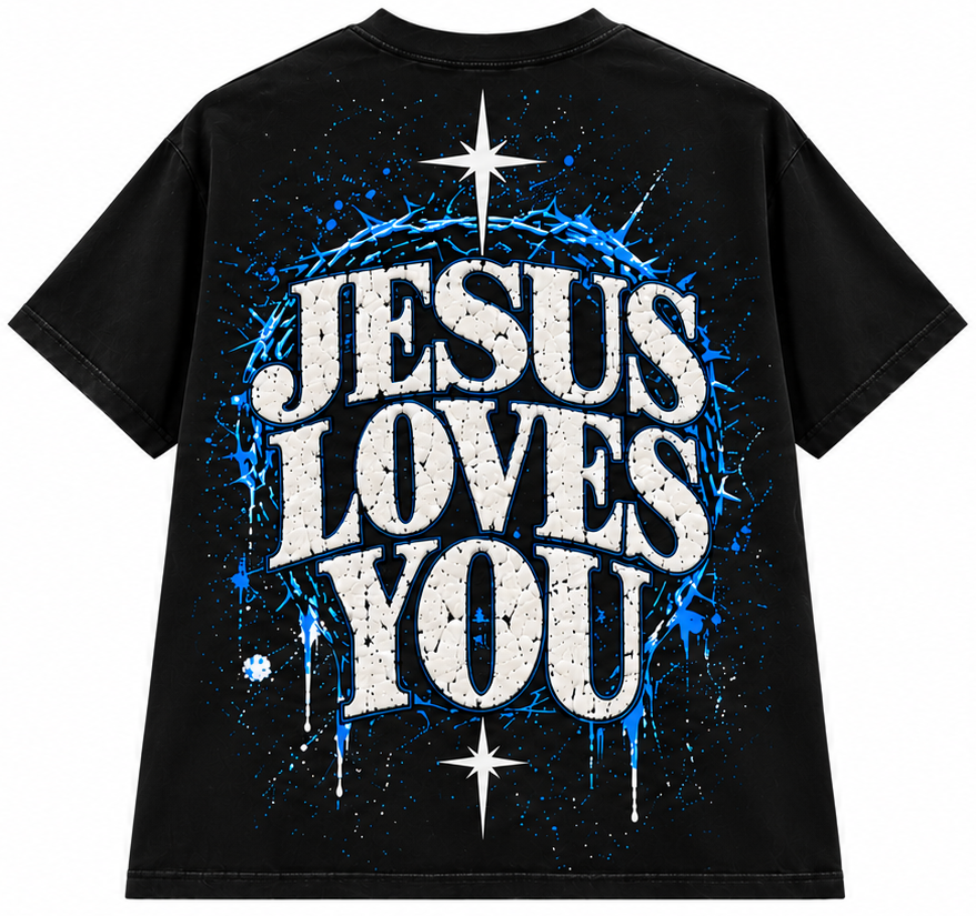 PREMIUM PUFF PRINT GRAPHIC T-SHIRT BLACK WASH