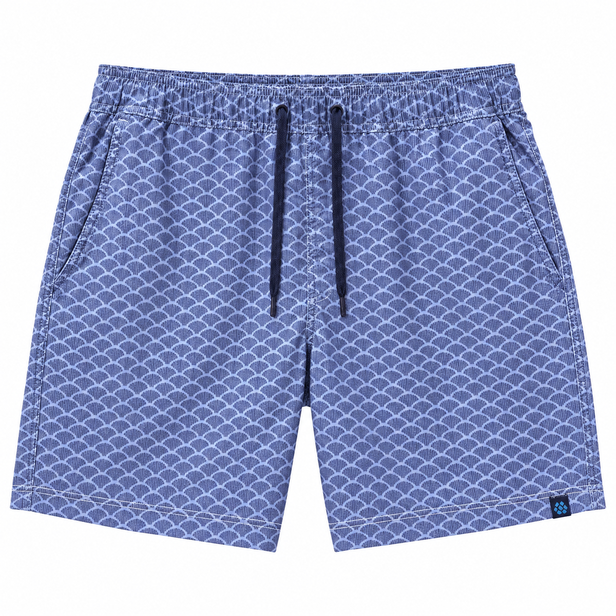 TAYLOR VINTAGE BOARD SHORTS BLUE FOG SHELLS - 7002LV1051