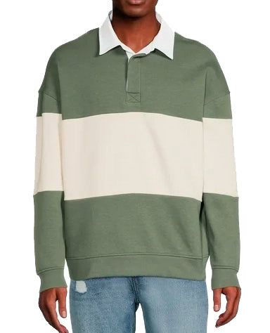 NO BOUNDARIES L/S POLO SWEATSHIRT GREEN - NB14100095934