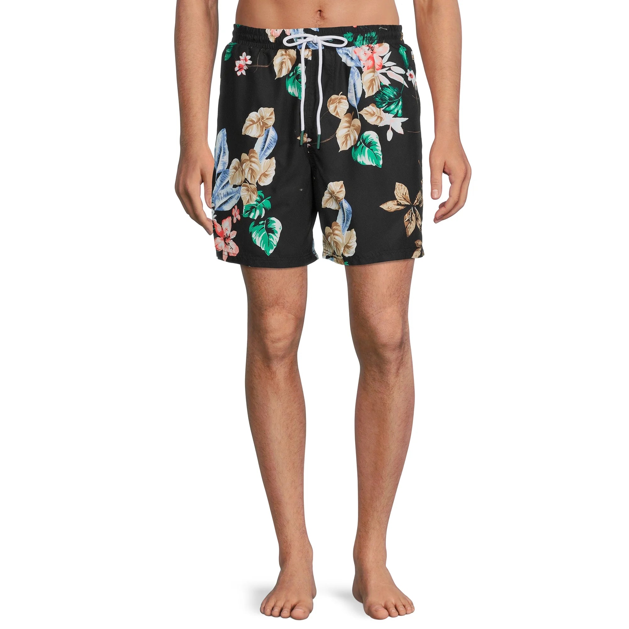 NO BOUNDARIES PRINTED SWIM SHORTS BLACK SOOT - NB14100096511