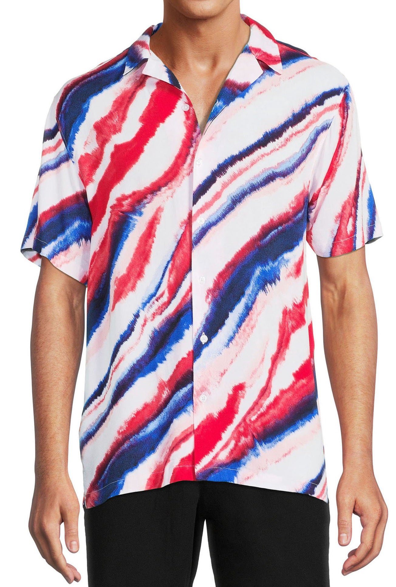 NO BOUNDARIES S/S BUTTON DOWN BLUE/WHITE - NB23100073079