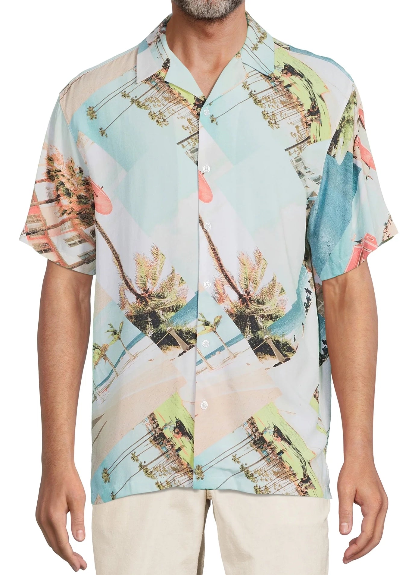 NO BOUNDARIES S/S BUTTON DOWN AQUA BEACH - NB23100073079B