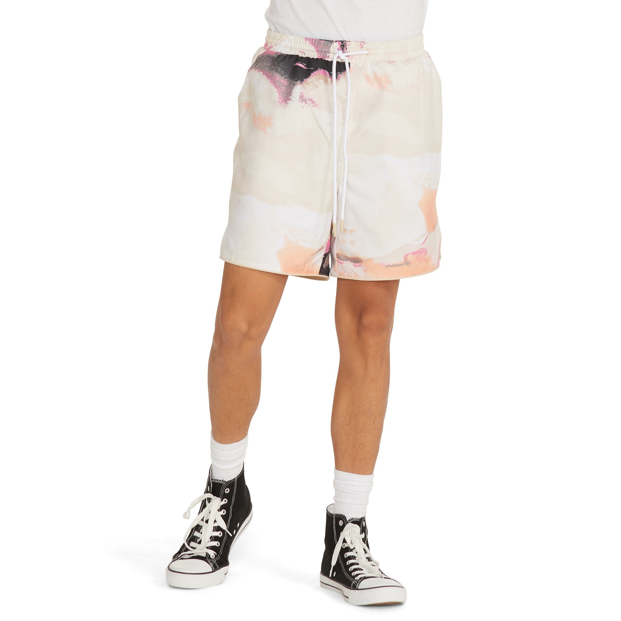 NO BOUNDARIES PRINTED SWIM SHORTS WATERCOLOR BRUSH - NB15100133578B