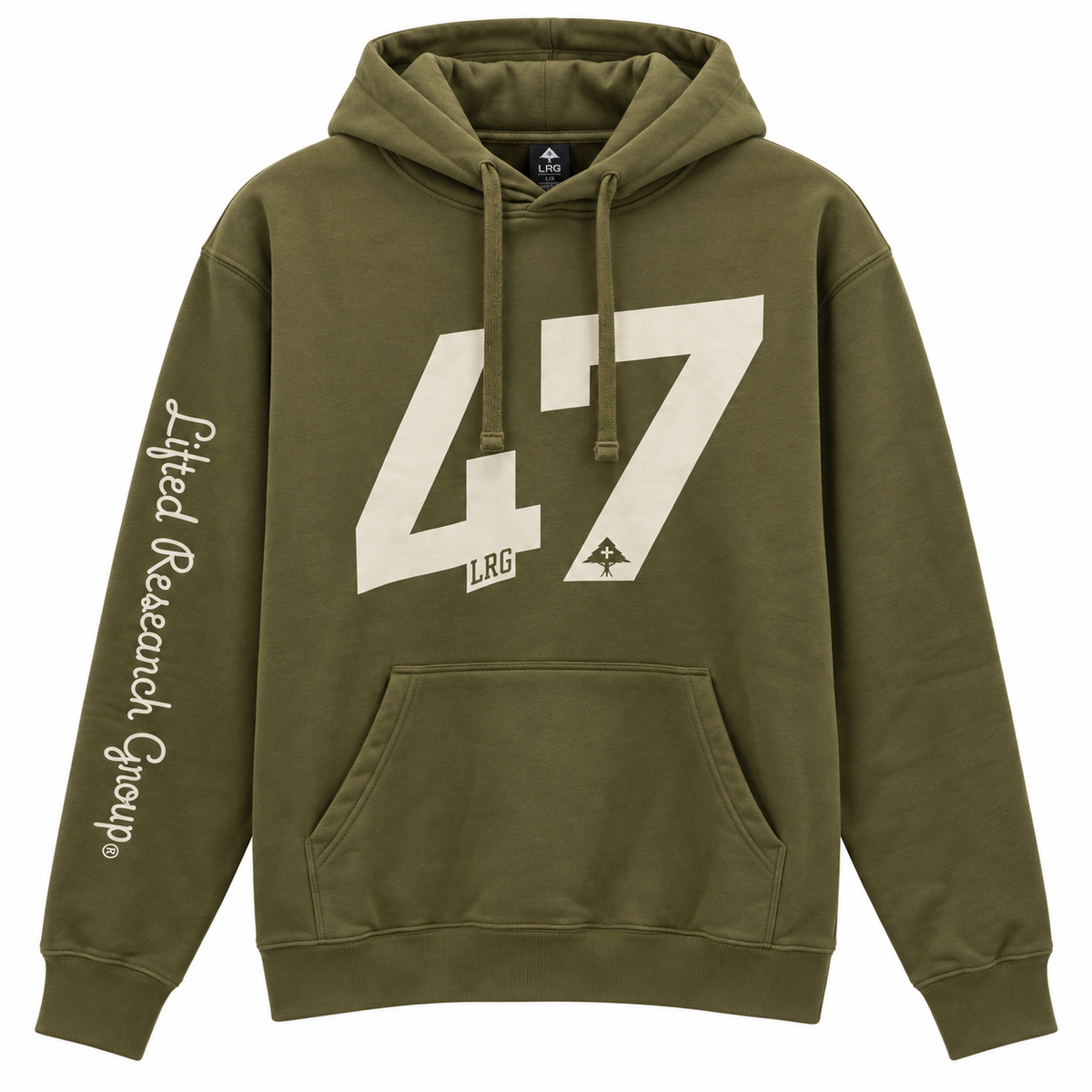 LRG GRAPHIC FLEECE HOODIE OLIVE - L3WHMSOXX