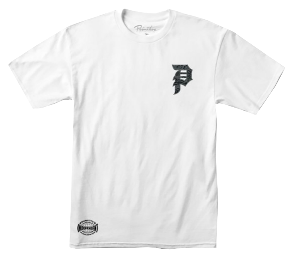 PRIMITIVE X INDEPENDENT STICKERS DIRTY P T-SHIRT - PAPSU2231