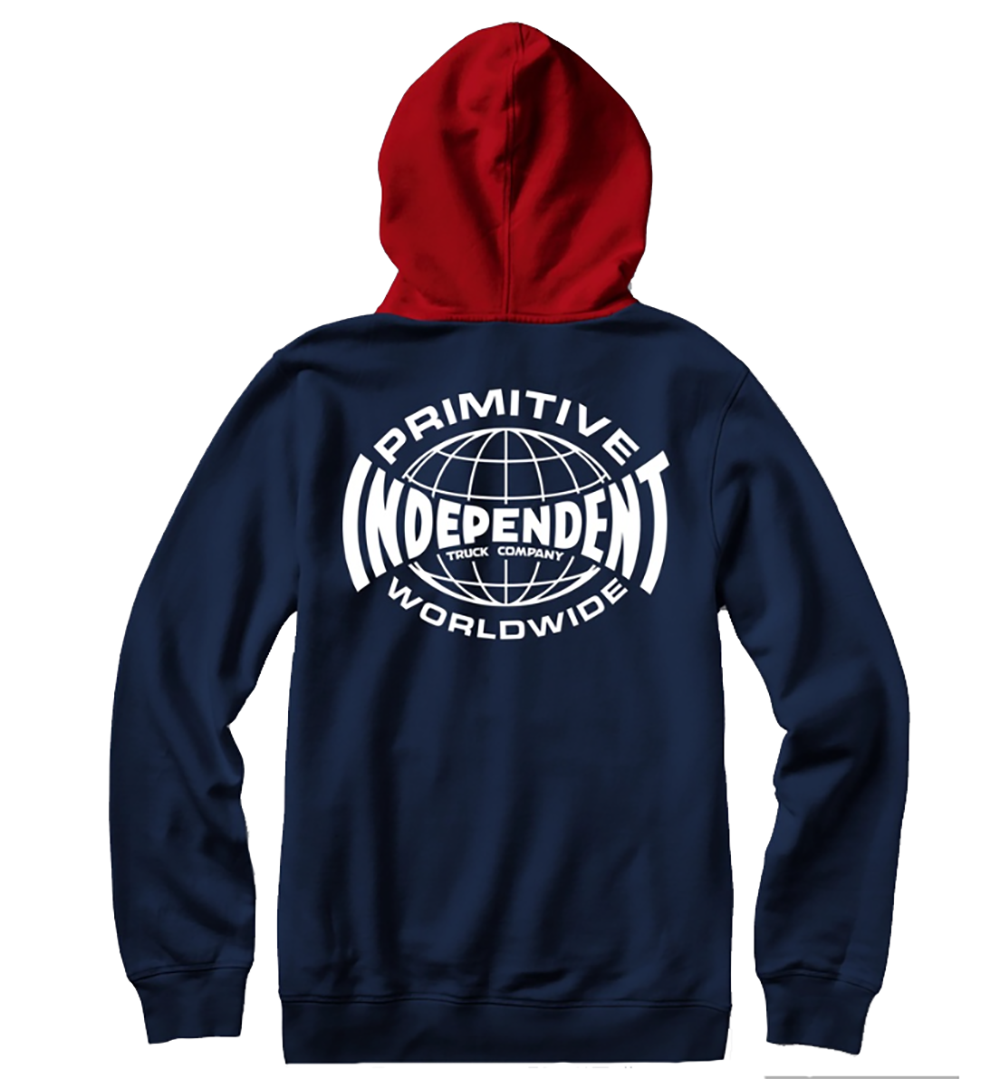 PRIMITIVE X INDEPENDENT GLOBAL TWO TONE HOODIE - PAPSU2236