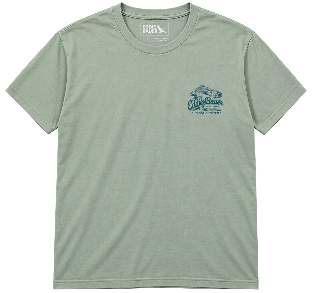 EDDIE BAUER GRAPHIC T-SHIRT LT GREEN - OUTDOOR OUTFITTER