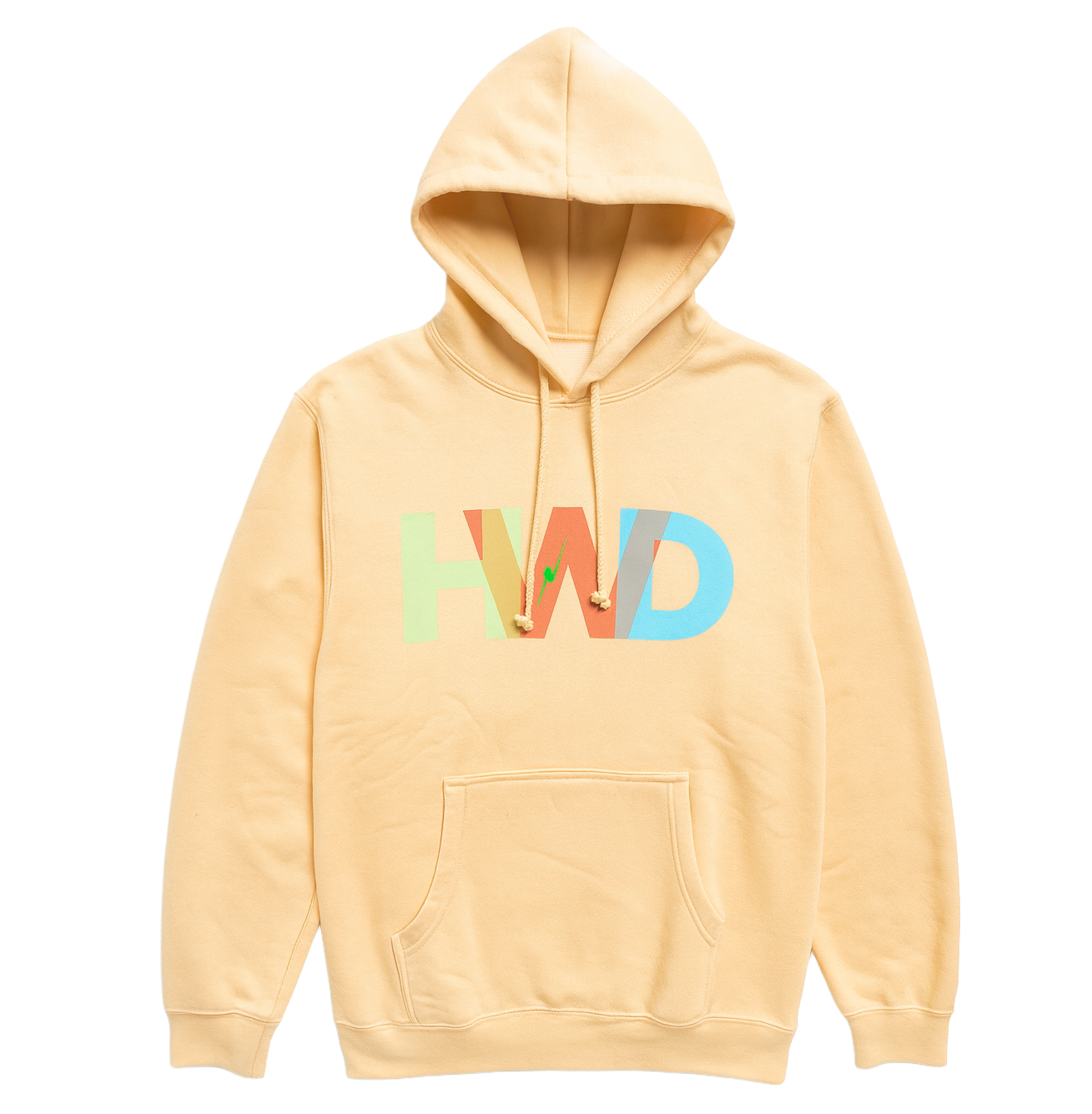 HWD GRAPHIC FLEECE HOODIE PEACH - A20HMPF009