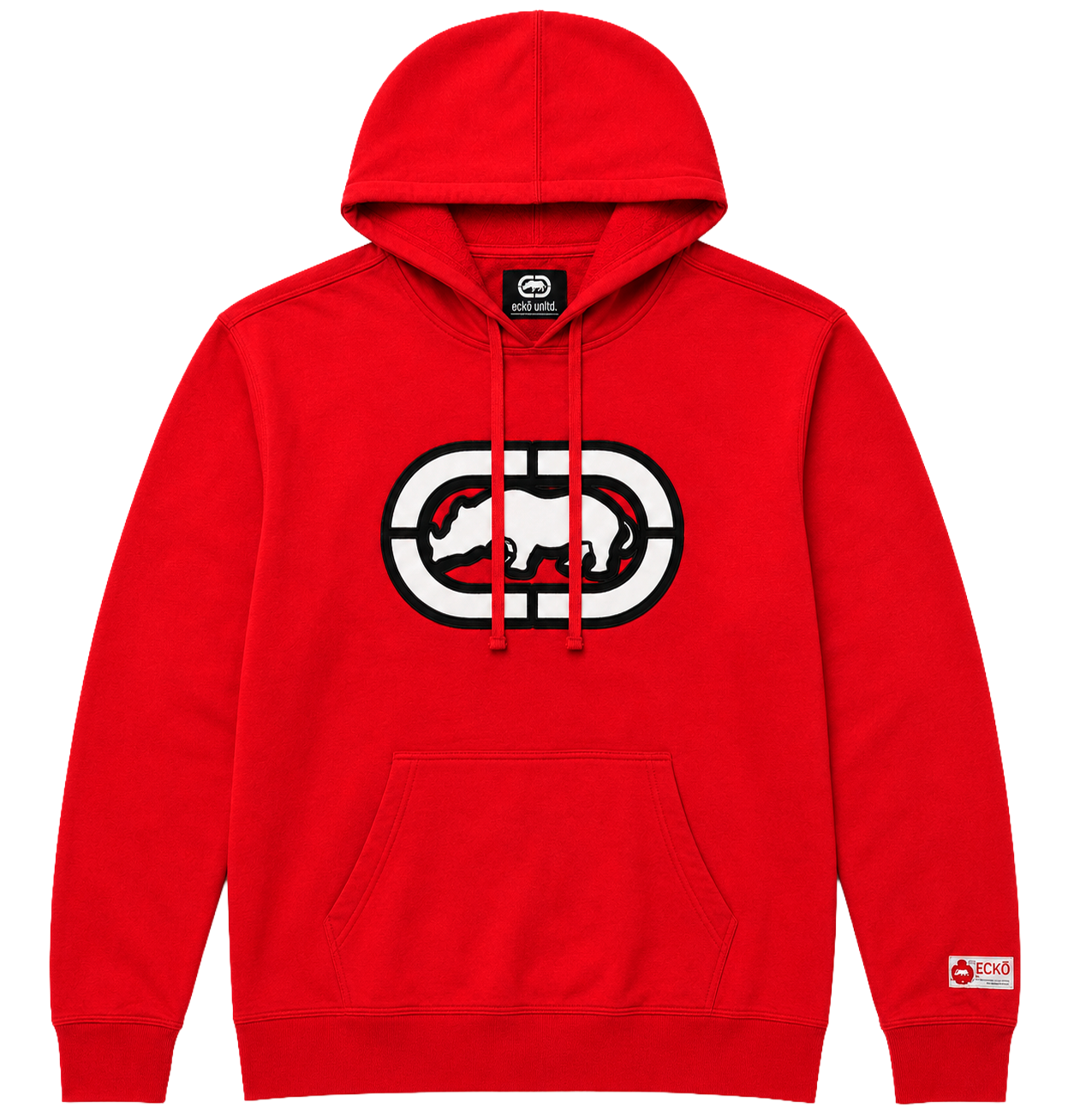 ECKO UNLTD FLEECE HOODIE TRUE RED - EO35H1524