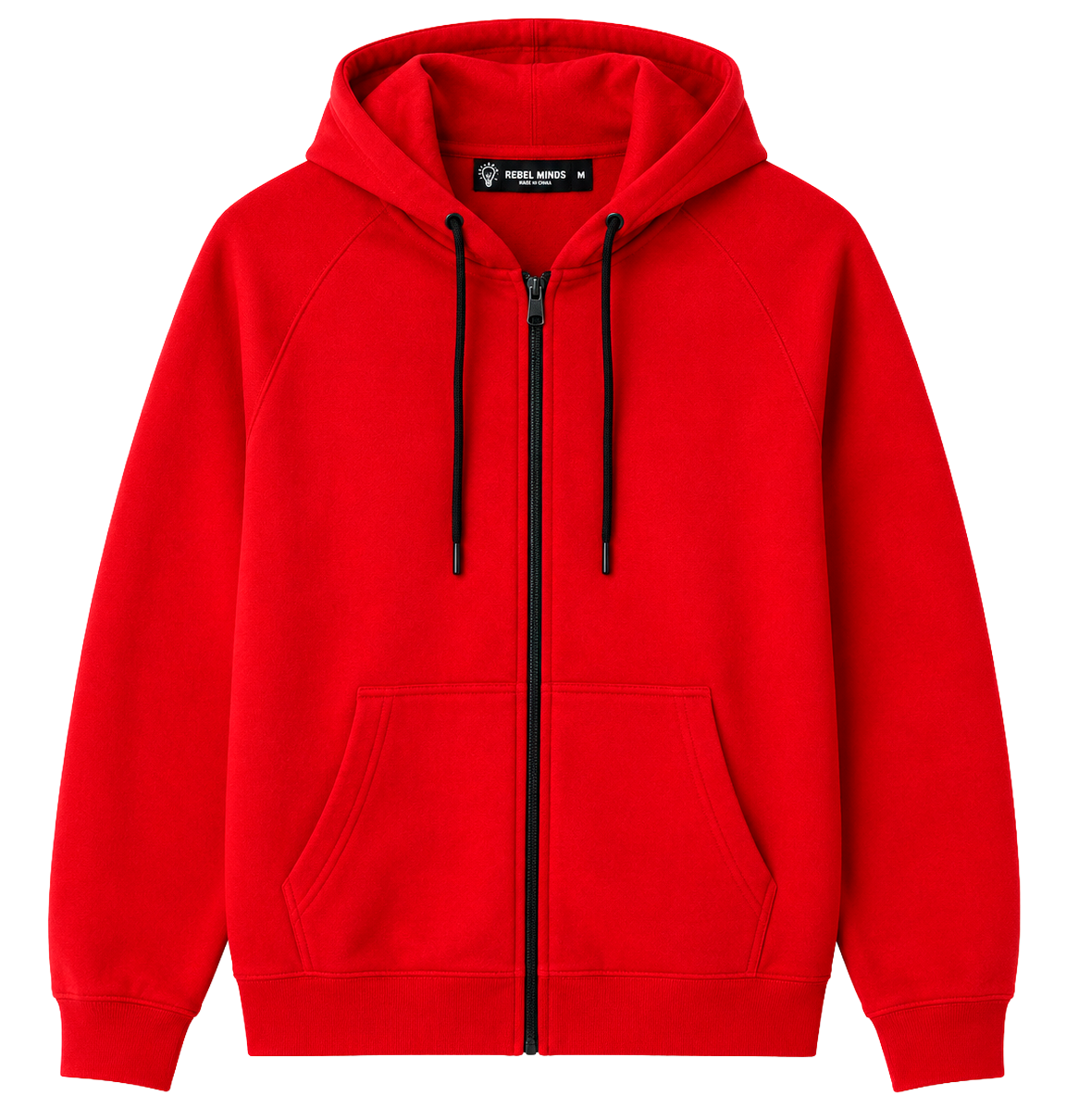REBEL MINDS ZIP HOODIE JACKET RED - 192-551
