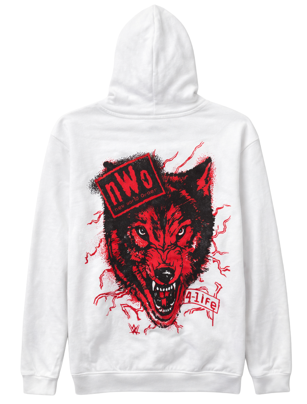 LICENSED WWE WOLF PACK NWO HOODIE WHITE - WXAH5426RC