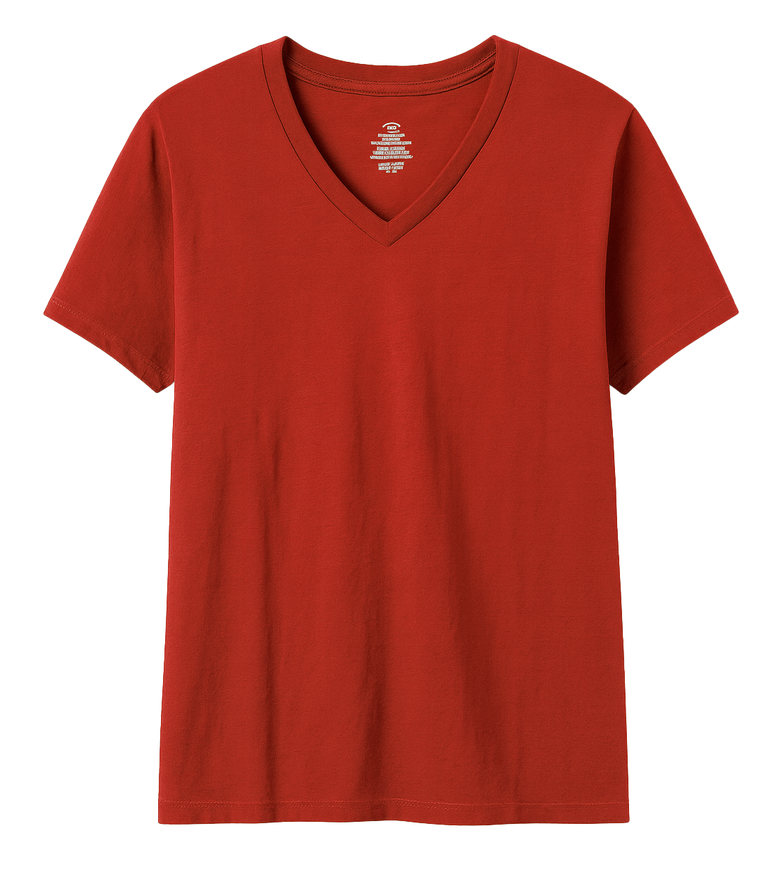 WOMENS BLANK V-NECK T-SHIRT RED - 294X