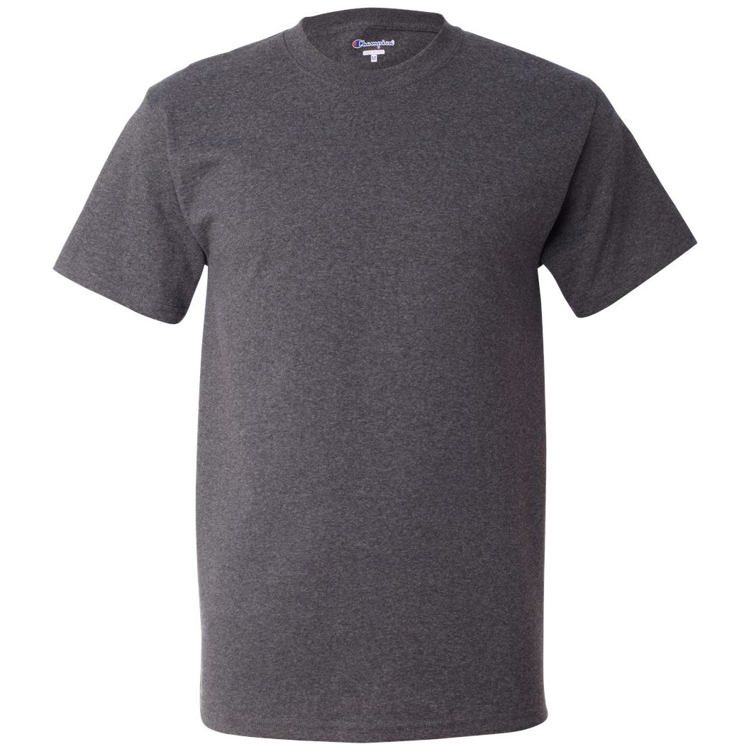 CHAMPION SOLID T-SHIRT CHARCOAL HTR - T425-HL