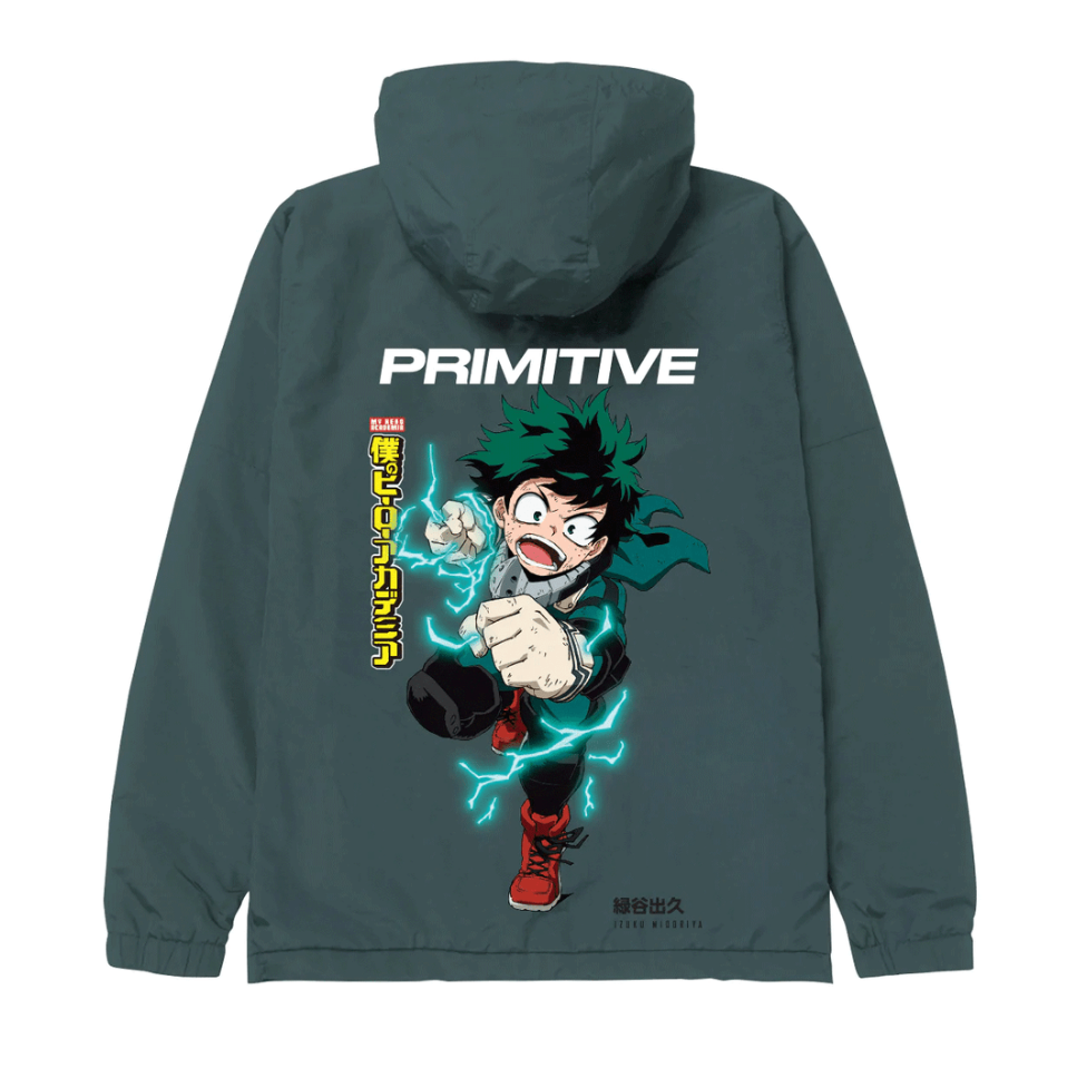 PRIMITIVE MY HERO ACADEMIA ANORAK JACKET GREEN - PA121106