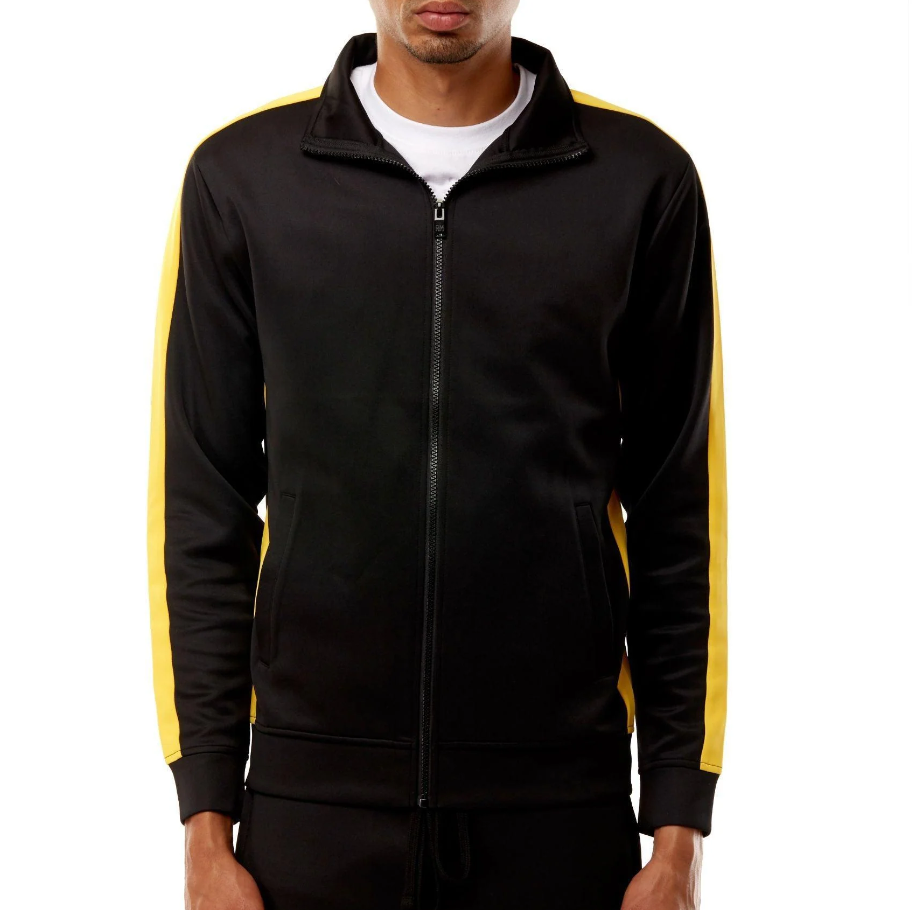 REBEL MINDS TRACK JACKET BLACK/GOLD - 100-501