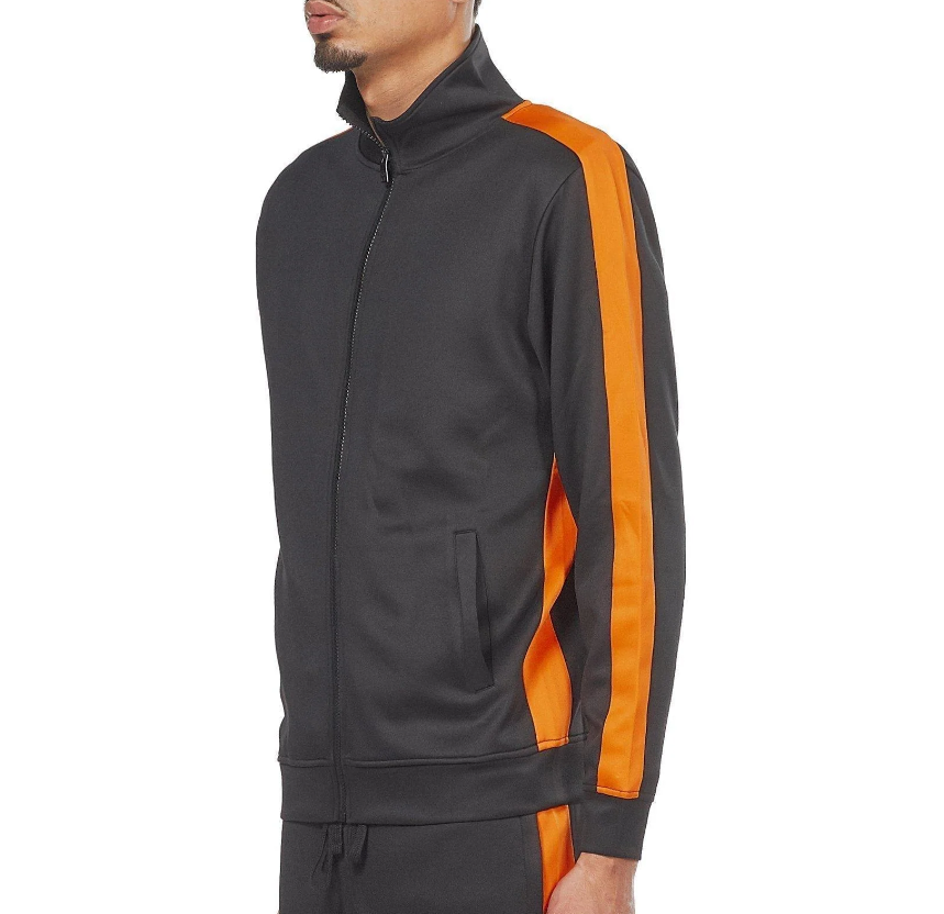 REBEL MINDS TRACK JACKET BLACK/ORANGE - 100-501